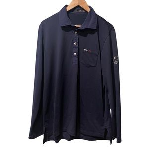 Men’s Ralph Lauren RLX Navy Long Sleeve Golf Polo